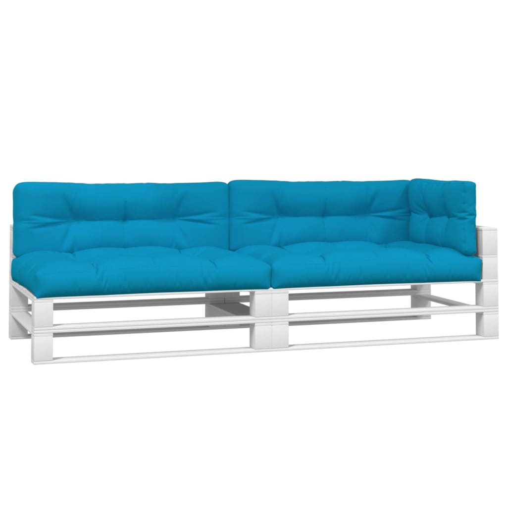 VidaXL coussins de palette 5 pcs tissu bleu