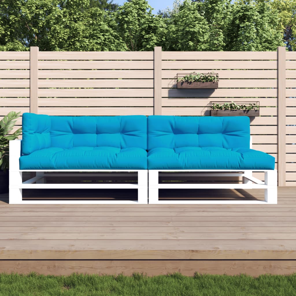 VidaXL coussins de palette 5 pcs tissu bleu