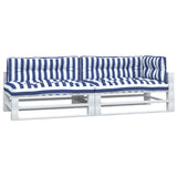 VidaXL coussins de palette 5 pcs tissu rayé blanc et bleu