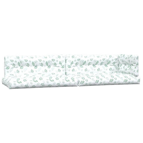 VidaXL coussins de palette 5 pcs tissu à motif de feuilles