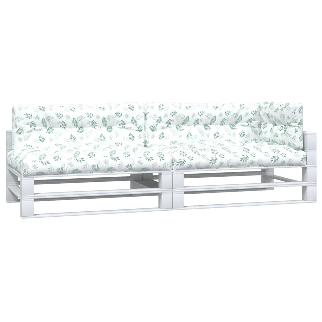 VidaXL coussins de palette 5 pcs tissu à motif de feuilles
