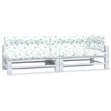 VidaXL coussins de palette 5 pcs tissu à motif de feuilles