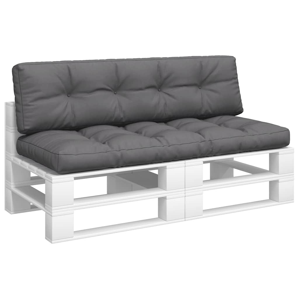 VidaXL coussins de palette 2 pcs tissu anthracite