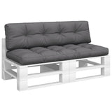 VidaXL coussins de palette 2 pcs tissu anthracite
