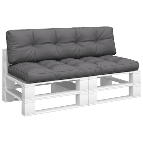 VidaXL coussins de palette 2 pcs tissu anthracite