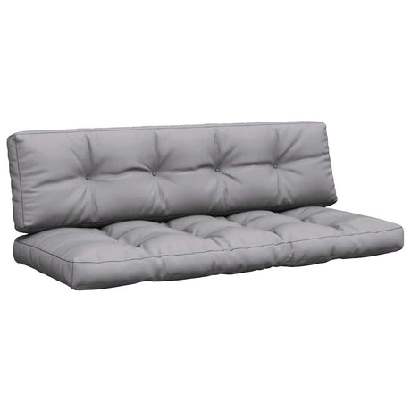VidaXL coussins de palette 2 pcs tissu gris