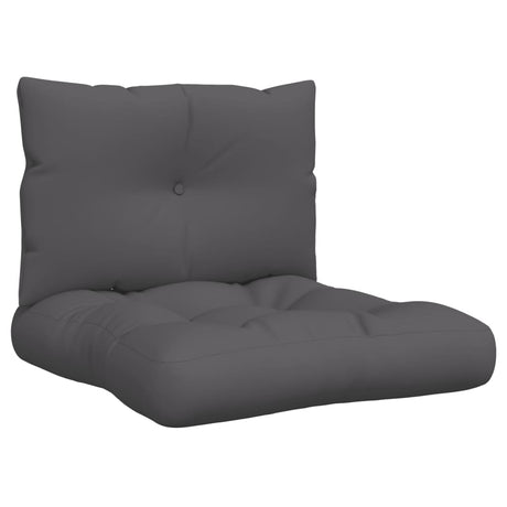 VidaXL coussins de palette 2 pcs tissu anthracite
