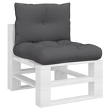 VidaXL coussins de palette 2 pcs tissu anthracite