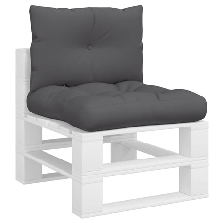 VidaXL coussins de palette 2 pcs tissu anthracite