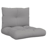 VidaXL coussins de palette 2 pcs tissu gris