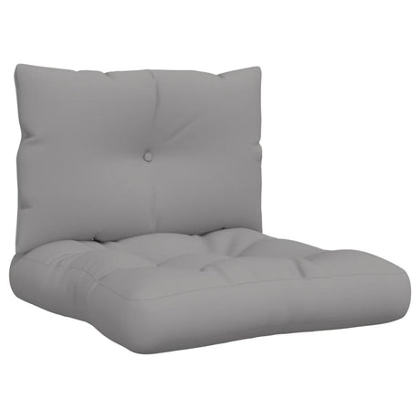 VidaXL coussins de palette 2 pcs tissu gris