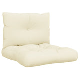 VidaXL coussins de palette 2 pcs tissu couleur crème
