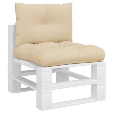 VidaXL coussins de palette 2 pcs tissu beige