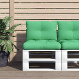 VidaXL coussins de palette 2 pcs tissu vert