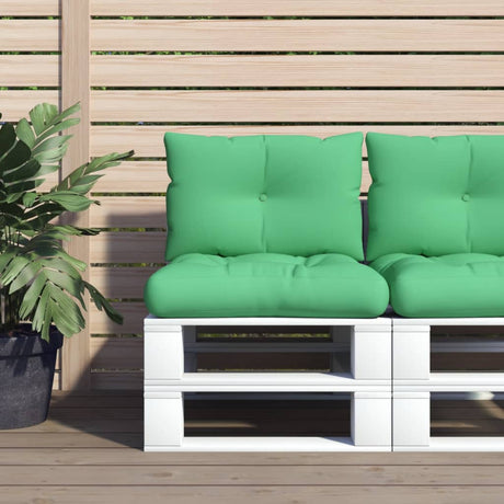 VidaXL coussins de palette 2 pcs tissu vert