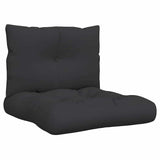 VidaXL coussins de palette 2 pcs tissu noir