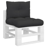 VidaXL coussins de palette 2 pcs tissu noir