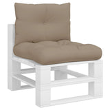 VidaXL coussins de palette 2 pcs tissu taupe