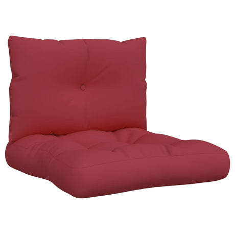 VidaXL coussins de palette 2 pcs tissu rouge vin
