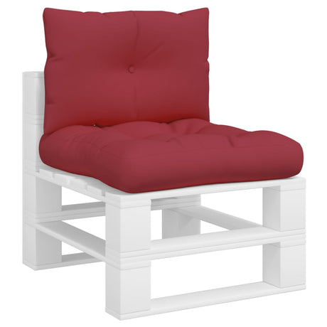 VidaXL coussins de palette 2 pcs tissu rouge vin