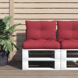 Vidaxl Pallet Cushions 2 St tessuto vino rosso