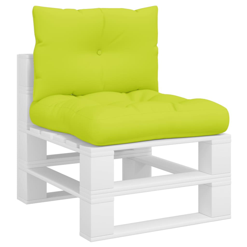 VidaXL coussins de palette 2 pcs tissu vert vif