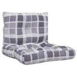 VidaXL coussins de palette 2 pcs tissu à motif losange gris