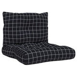 VidaXL Coussins de palette 2 pcs motif losange tissu oxford noir