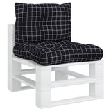VidaXL Coussins de palette 2 pcs motif losange tissu oxford noir