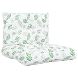 VidaXL coussins de palette 2 pcs tissu oxford motif feuille