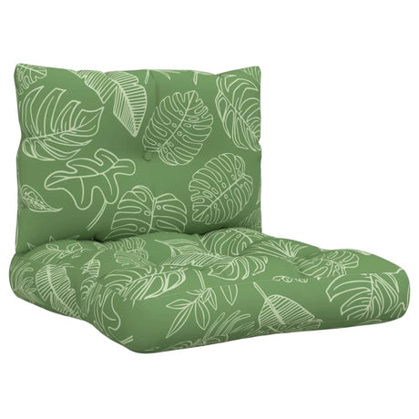VidaXL coussins de palette 2 pcs tissu oxford motif feuille