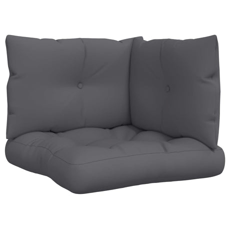 VidaXL coussins de palette 3 pcs tissu anthracite