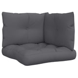 Vidaxl Pallet cushions 3 st fabric anthracite -colored