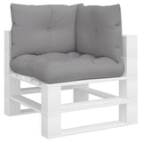 VidaXL coussins de palette 3 pcs tissu gris