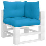 VidaXL coussins de palette 3 pcs tissu bleu