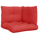 VidaXL coussins de palette 3 pcs tissu rouge
