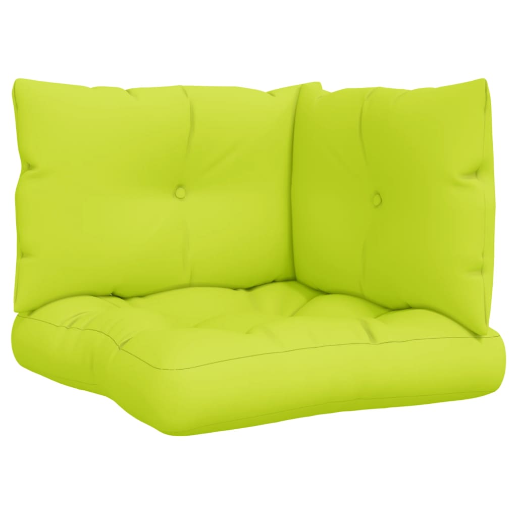 VidaXL coussins de palette 3 pcs tissu vert vif