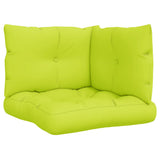 VidaXL coussins de palette 3 pcs tissu vert vif
