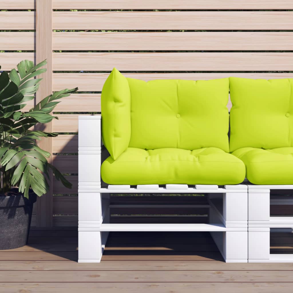 VidaXL coussins de palette 3 pcs tissu vert vif