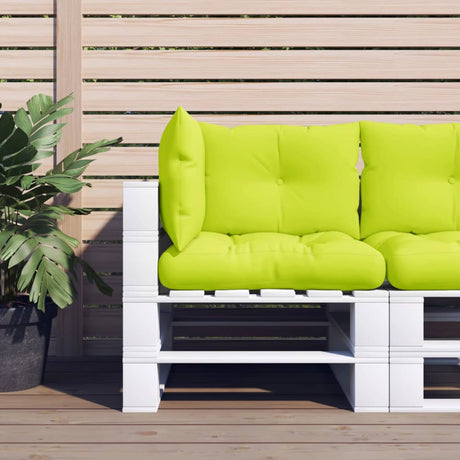 VidaXL coussins de palette 3 pcs tissu vert vif