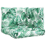 VidaXL coussins de palette 3 pcs motif de feuilles en tissu