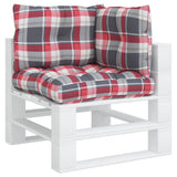 VidaXL coussins de palette 3 pcs tissu à motif losange rouge