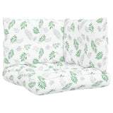 VidaXL coussins de palette 3 pcs tissu oxford motif feuille