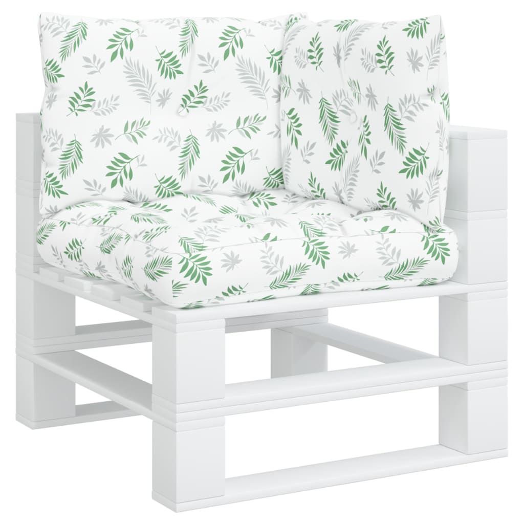 Vidaxl Pallet cushions 3 ST Leaf pattern Oxford Fabric