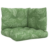 VidaXL coussins de palette 3 pcs tissu oxford motif feuille