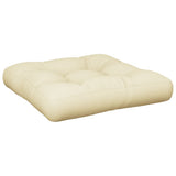 Vidaxx coussin palette 60x61,5x10 cm tissu couleur crème