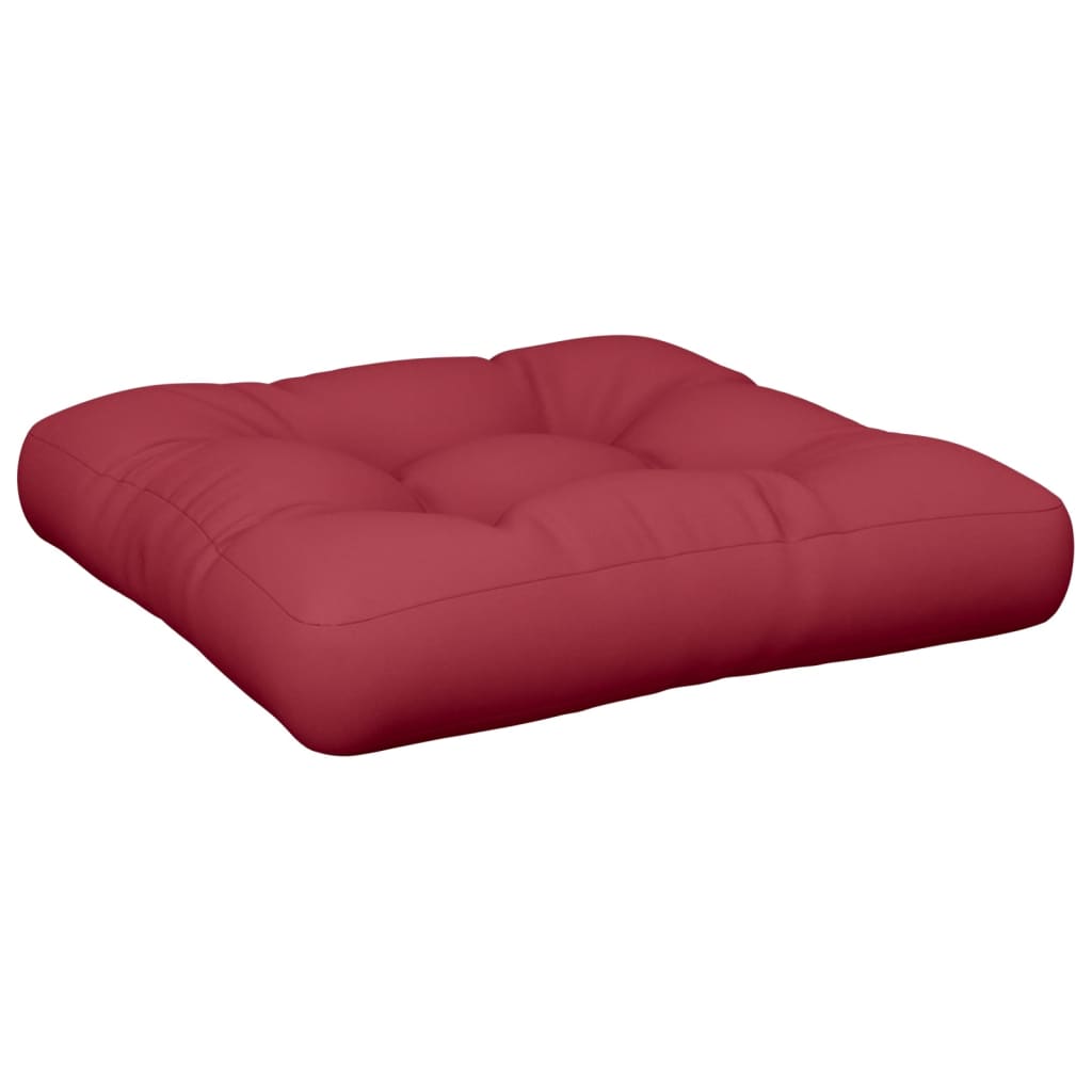 VidaXL coussin de palette en tissu rouge vin