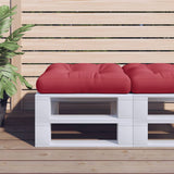VidaXL coussin de palette en tissu rouge vin