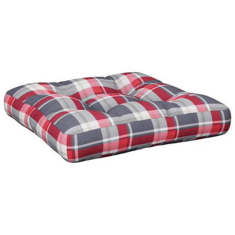 VidaXL coussin de palette en tissu motif losange rouge