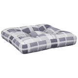 VidaXL coussin de palette tissu à motif losange gris